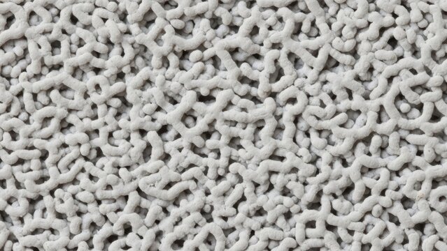 Soft gray chenille fabric with intricate woven texture