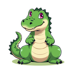 Cute Caiman Clipart 03