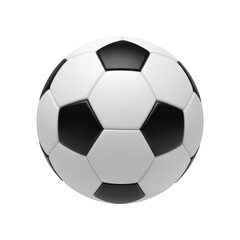 Fototapeta premium Black and white soccer ball isolated on transparent background