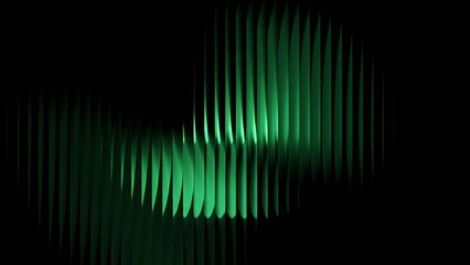 Vibrant green sound wave pattern on dark background