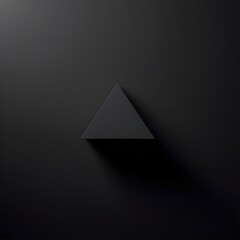Fototapeta premium Minimalist black geometric shape wallpaper featuring a bold triangle or square with sharp edges on a deep black background, delivering a modern, clean, and high-contrast abstract aesthetic