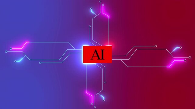  AI cheep Realistic 3D Animation of Advanced Microprocessor Technology of AI cheep in transparent background in HD animation with alpha channel 