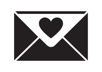 Love Mail icon, Love Mail solid vector