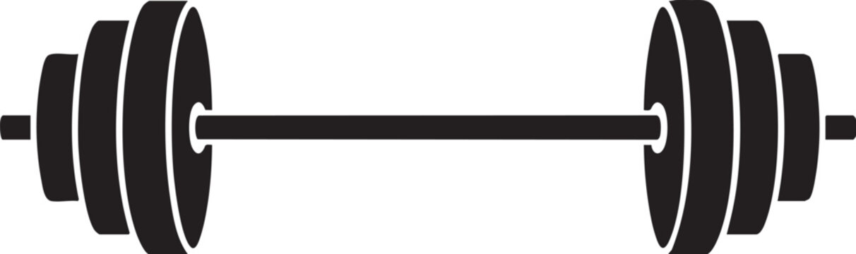 Dumbbell or dumbells weight training equipment flat vector icon for exercise apps and websites	
