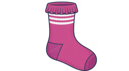 Pink Sock footwear fashion accessory clothing pink color isolated on a transparent background