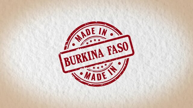 Made in Burkina Faso stamp style word