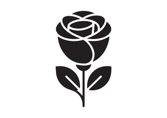 Rose Flower icon, Rose Flower solid vector