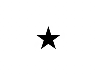 Simple black star icon isolated on transparent background