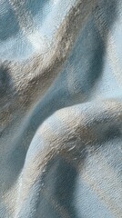 Caramel Strokes on Linen Weave with Pastel Blue Surface