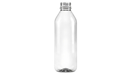A clear glass bottle isolated on transparent background