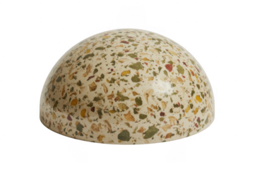 Terrazzo dome stone pattern isolated on a transparent background