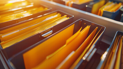 Records management document file data archiving, a lot of folders, a stack of folders, a stack of files, file cabinet with folders, row of folders, filing cabinet with file folders,