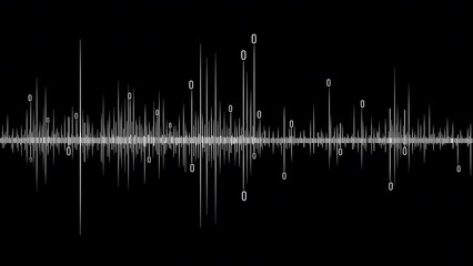 Exploring binary rhythm through sound waves in a digital environment at an abstract setting