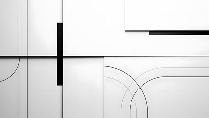 Balanced monochrome harmony in a modern abstract design with lines and shapes