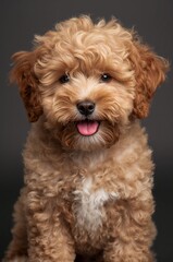 An enchantingly playful Maltipoo puppy