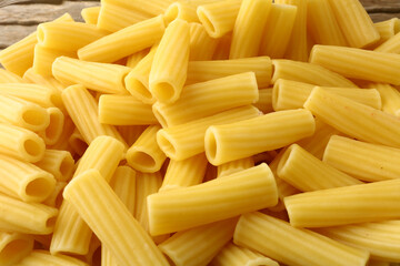 Classic macaroni bolognese with tomato meat sauce and grated cheese topping.