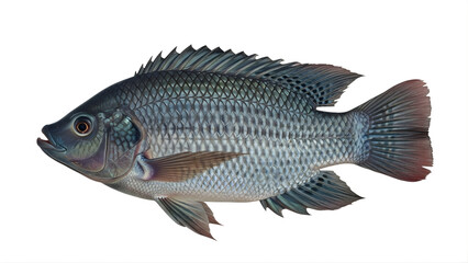 A detailed illustration of a fish on transparent background