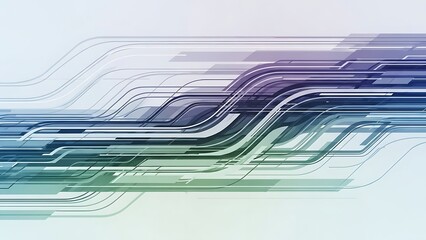 Abstract wavy lines in blue green and purple
