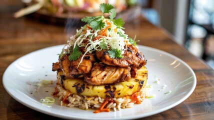 Huli-Huli chicken is a popular Hawaiian barbecue&mdash;style dish characterized by a combination of sweet, sour, and savory flavors.