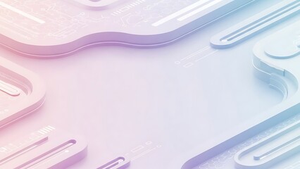 Abstract 3 D Whisk on Gradient Background pink