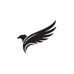 Obraz premium Stylish Black and White Eagle Logo Design for Branding and Identity.