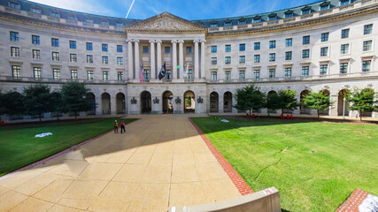 Washington DC federal architecture with EPA headquarters and urban government setting