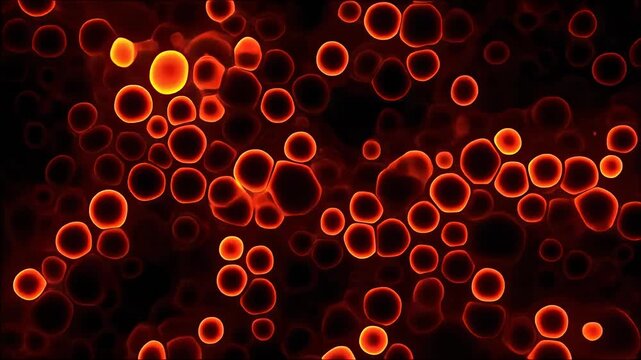 Illuminating Cells: A dynamic illustration showcases the microscopic world of biological structures with vibrant, glowing cells, igniting curiosity about the essence of life.