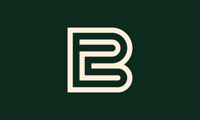 B2 monogram logo design