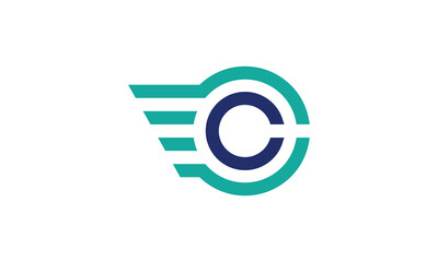 CC speed monogram logo design