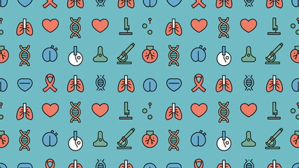 Pattern of health and science icons Vector