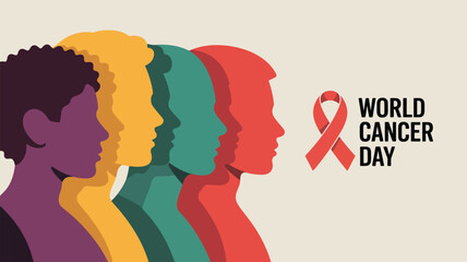 Celebrating world cancer day with unity Vector