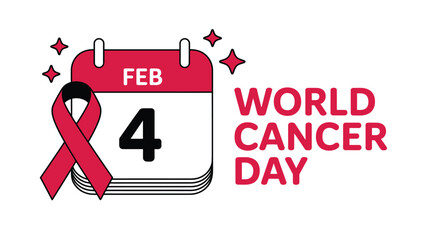 World cancer day on february 4th Vector