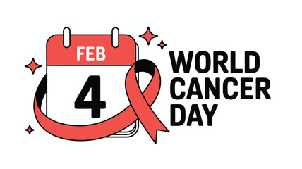 Celebrate world cancer day on february 4th Vector