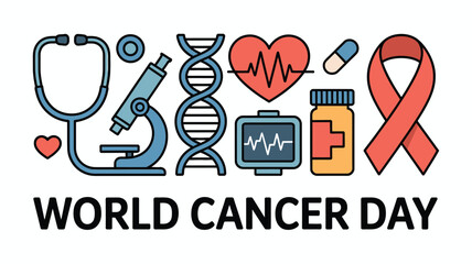 Celebrating world cancer day Vector