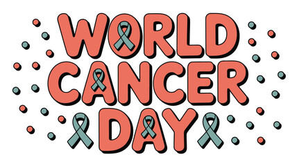 Celebrate world cancer day Vector