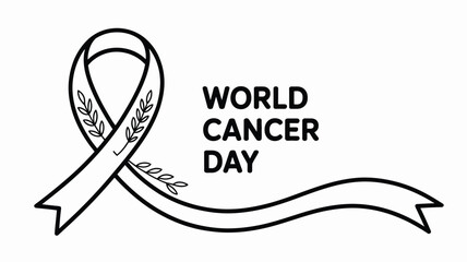 World cancer day ribbon Vector