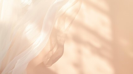 Cloud Dancer 2026 presents ethereal peachy beige waves with soft flowing texture. Delicate abstract composition perfect for feminine beauty brands, wellness design and romantic visual storytelling