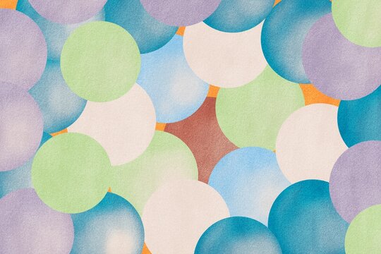 Abstract polka dot pattern in soft color palette