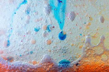 Abstract bubbles in vibrant artistic composition