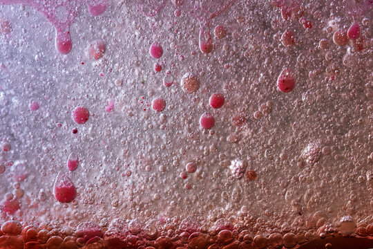 Abstract bubbles in vibrant colors and textures