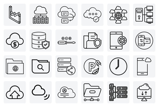 Cloud Infrastructure And Network Management &ndash; Shared Servers, Data Flow, And Multi-Cloud Architecture For It And Tech Visuals