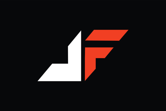 JF, FJ, LF, FL Sports logo vector illustration - JF FJ Business colorful logo vector.