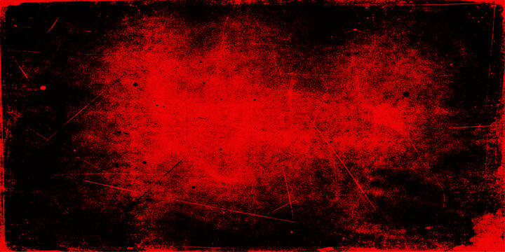 A dark red vintage wall texture with a grunge paint effect creates an aged horror backdrop featuring a dirty blood color pattern on a textured metal design