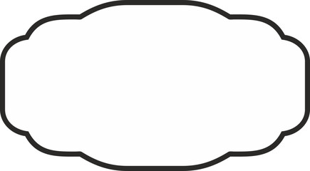 Label border frame minimalist design