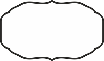 Label border frame minimalist design