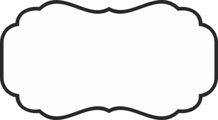Label border frame minimalist design