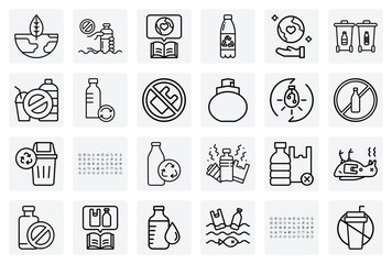 Fototapeta premium Fight Plastic Pollution – No Plastic Bottles, Cups, And Packaging For Environmental Awareness And Zero Waste Campaigns
