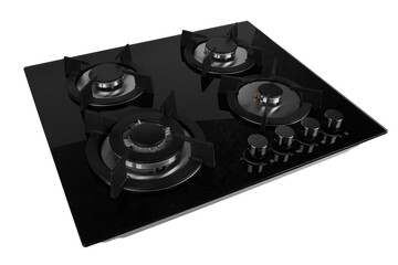 Kitchen gas stove on the surface