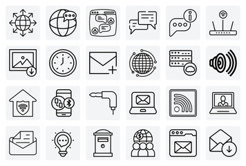 Fototapeta premium Online Mail And Digital Correspondence – Downloading Mail, Letterboxes, And Global Communication For Email Client Interfaces