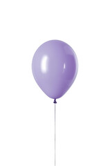 Single glossy purple balloon
